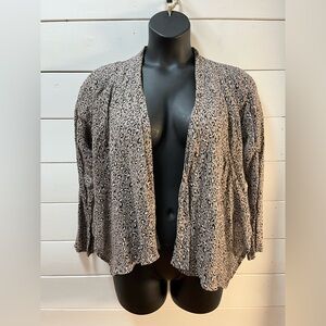 BELLAMBRA – Leopard Print Linen Jacket – Size L – Taupe